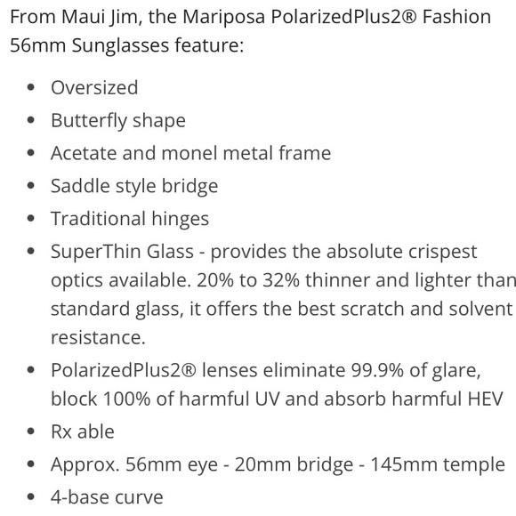 NEW Maui Jim Mariposa tortoise shell polarized sunglasses. - Picture 7 of 7